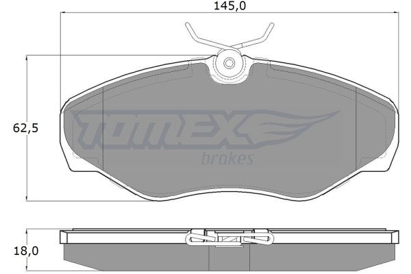 TOMEX BRAKES Комплект тормозных колодок, дисковый тормоз TX 13-08
